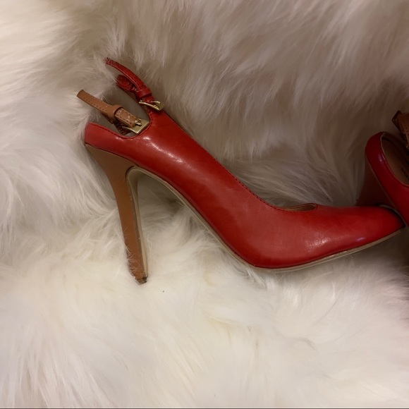 Sole Society Womens dual strap stiletto heel in red - Picture 3 of 9